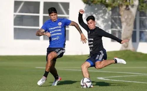 Los jugadores que no sumaron minutos en Paraguay pudieron realizar fútbol en cancha. Foto: ANFP