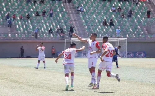 Copiapó celebra la clasificación a la final de la liguilla de Primera B. Foto: Agencia Uno.