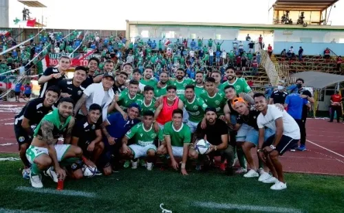 Audax celebró su clasificación a la Libertadores de la mano de Vitamina Sánchez. Foto: Agencia Uno.