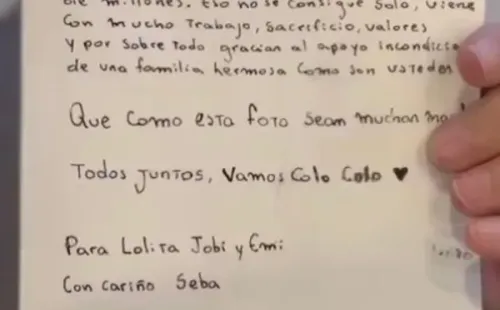 La carta que recibió Emiliano Amor.