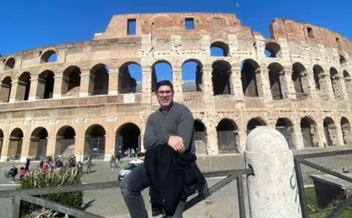 Marcelo Salas en las inmediaciones del Coliseo (Instagram)