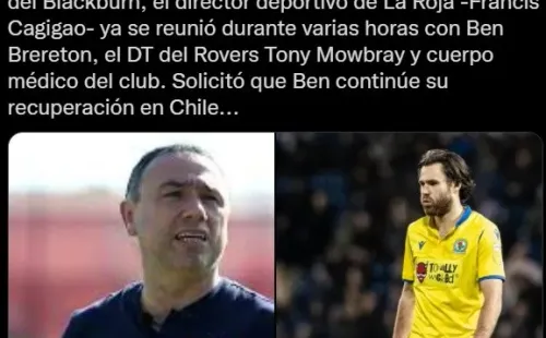 Enzo Olivera confirma la reunión de Francis Cagigao con el Blackburn Rovers por Ben Brereton.