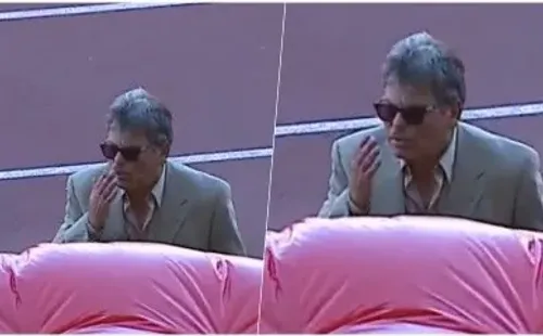 Garcés y el beso que le lanzó a la hinchada de Wanderers que pide su salida (Captura TNT)