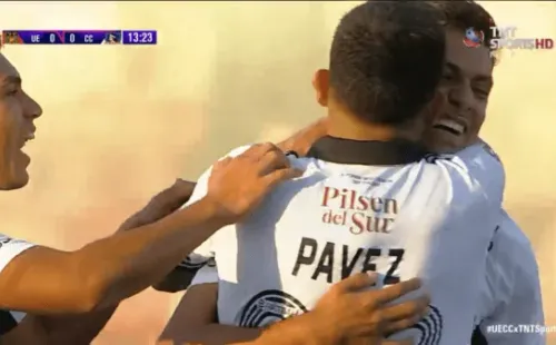 La celebración entre Pavez y Villanueva