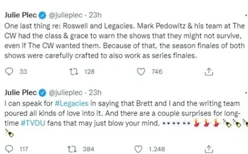 Julie Plec en Twitter