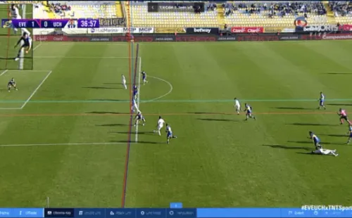 El offside tecnológico que marcó el VAR en el partido de la U.