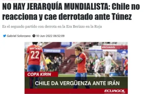 En Ecuador ironizaron con la nueva derrota de Chile a espera del fallo de la FIFA. (Foto: Pantallazo)