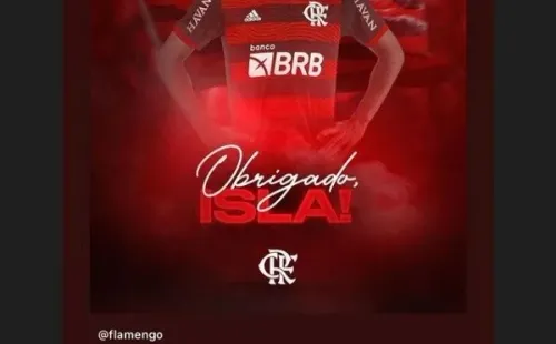 Las dedicatorias de los jugadores de Flamengo al Huaso Isla.
