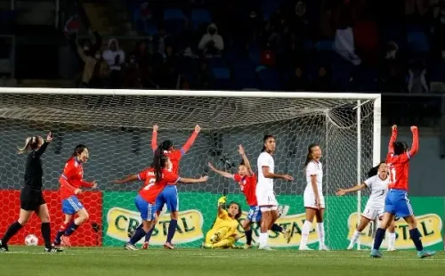 Así celebraron el gol de Pancha Lara. (ANFP)