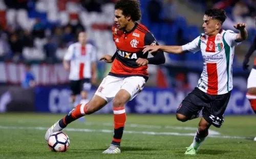 Willian Arao en la visita de Flamengo a Palestino en la Copa Libertadores 2017.