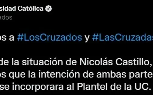 La UC explica el caso de Nicolás Castillo.