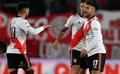 Díaz celebra el triunfo de River ante Independiente (River Plate)