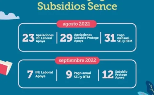 Próximos pagos Sence