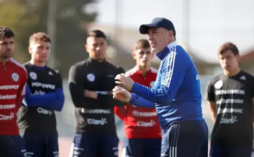 Berizzo trabajando con la selección chilena Sub 23 (Foto: ANFP/Carlos Parra)