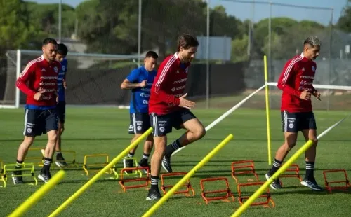 Brereton entrena junto a la Roja en Barcelona. Foto: @laroja