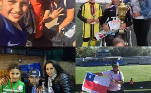 Los padres han acompañado en todas a Ámbar. Incluso viajaron a Uruguay a ver el Sudamericano Sub 17. (Gentileza Carolay Rollino)
