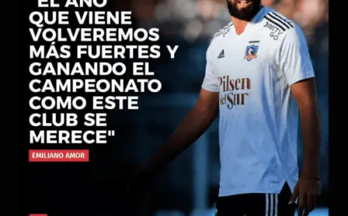 Emiliano Amor recuerda su profecía de Colo Colo campeón con una publicación de Redgol.
