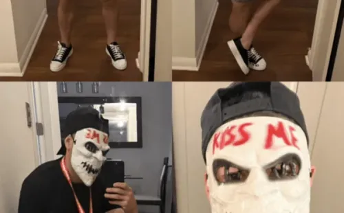 Óscar Opazo estiró el festejo de campeón con Colo Colo en su Halloween.