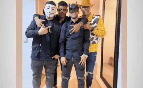 Daniel Gutiérrez pintó su rostro, mientras Iván Morales sacó aplausos como Woody de Toy Story.