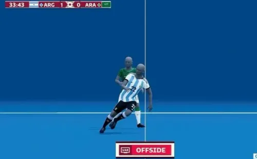 El fuera de juego semiautomático que mostró la transmisión oficial