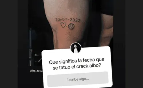 Cristián Zavala tatuó la fecha de su primer gol con Colo Colo.