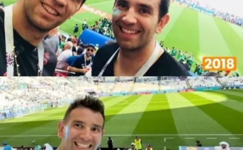 Como hinchas y ahora protagonista. Foto: Infobae.