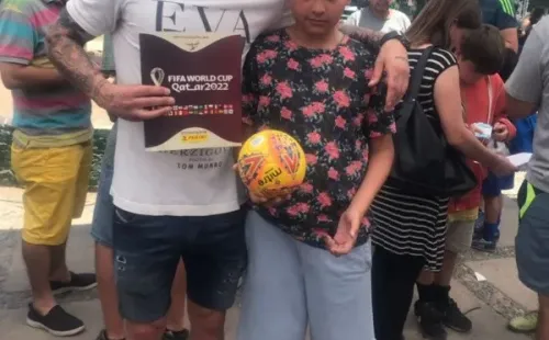 Chino Millar llegó a compartir con los pequeños