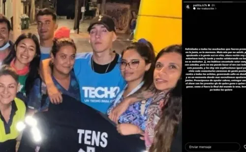 El mensaje de Pailita a través de Instagram desde Viña del Mar.