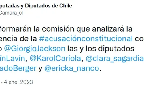 Twitter: Diputadas y Diputados de Chile