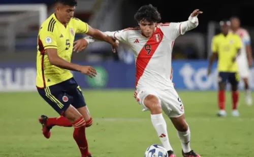 Sebastien Pineau en acción durante la derrota de Perú ante Colombia.