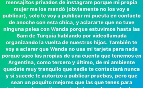 Mauro Icardi en redes sociales