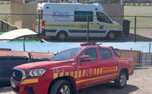 La ambulancia de Fernández Vial llegó con 10 minutos de retraso, mientras que en Deportes Antofagasta presentaron un vehículo similar, pero no una ambulancia como tal.