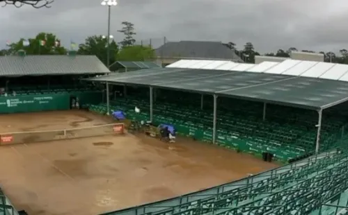 Las canchas inundadas del ATP de Houston