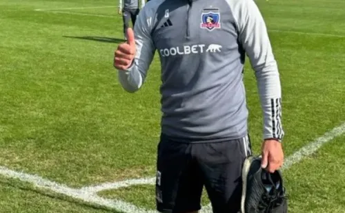 Esteban Pavez feliz entrenando en Quilín. Foto: Instagram.