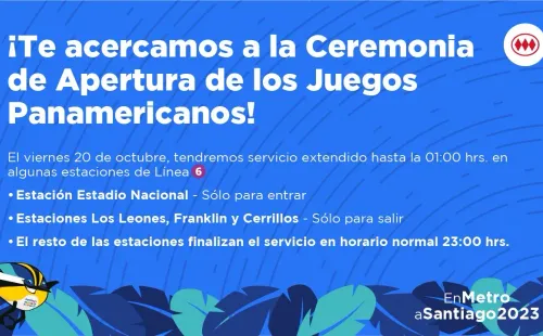 Además, Metro extendió el horario de funcionamiento para la Línea 6 este viernes