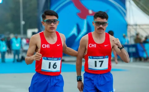 Hugo Catrileo (16) sumó la tercera medalla de plata para el Team Chile en Santiago 2023. | Foto: Photosport