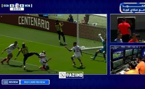 El VAR que ayudó a Wilmar Roldán. (Captura).