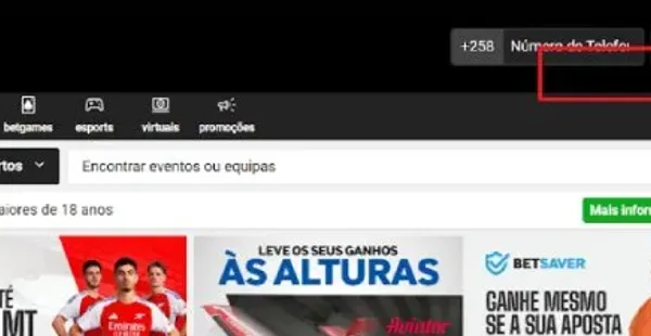 Criar uma conta Betway