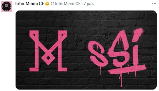 Inter Miami espera por Lionel Messi. Fijo la publicación que insinúa su arribo en su cuenta de Twitter.