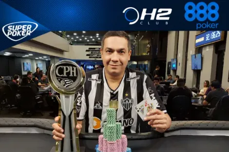 Marcelo Giordano lidera os classificados no Super High Roller no CPH