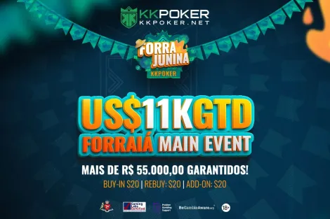 KKPoker realiza Main Event da Forra Junina com US$ 11 mil garantidos neste domingo