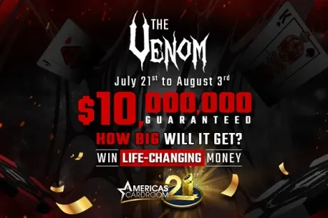 The Venom de US$ 10 milhões garantidos chega neste mês no Americas Cardroom