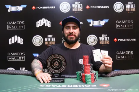 Gabriel Chiarelli é campeão do No-Breaks Deepstack do BSOP Winter Millions