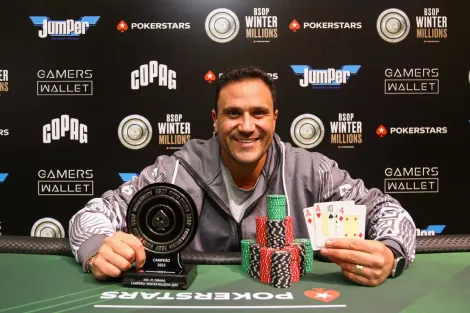 Fernando Rocha vive maratona e vence Pot Limit Omaha do BSOP Winter Millions