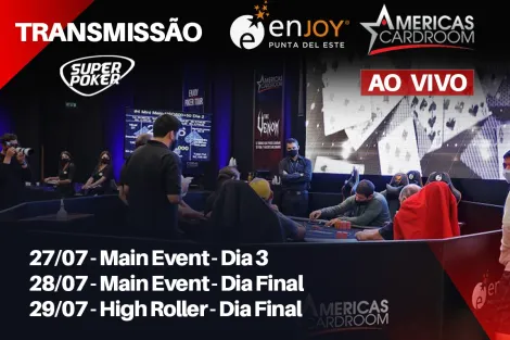 SuperPoker transmite Enjoy Poker Tour ao vivo com cartas reveladas