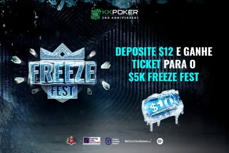 KKPoker promove bônus de depósito e distribui tickets para o Freeze Fest