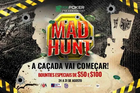 KKPoker apresenta Mad Hunt, série de torneios PKO com a presença de streamers