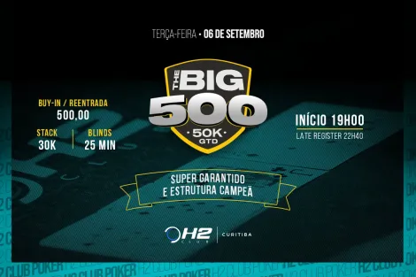 The Big 500 acontecerá na próxima terça no H2 Curitiba com forra, resenha e satélite