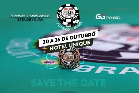 WSOP Circuit Brazil 2022 acontece em outubro no Hotel Unique, em São Paulo