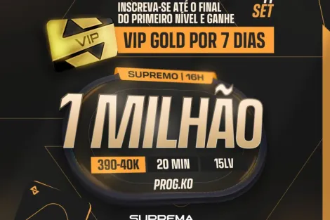 Suprema terá ﻿1M Supremo neste domingo com premiação milionária